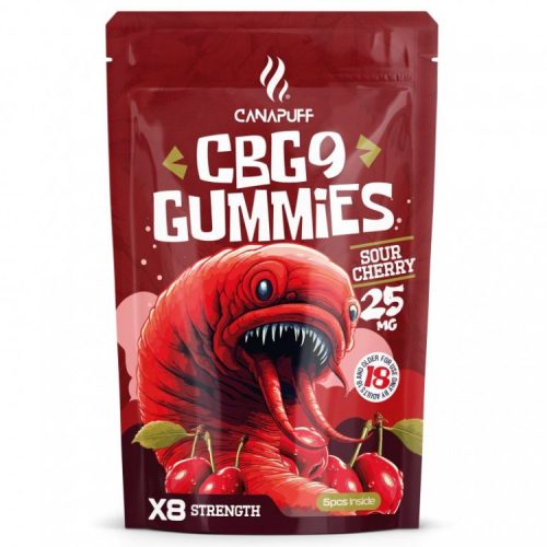 CBG9 25mg - Canapuff Sour Cherry Gummies